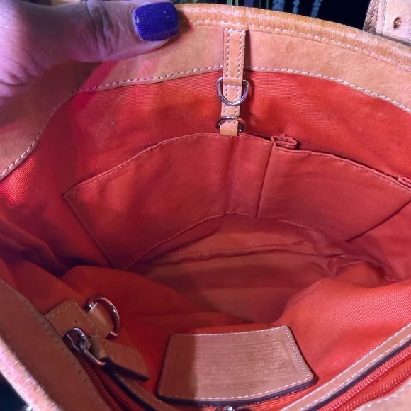 Coach City Tote with Signature Logo in Tan and Brown - Picture 12 of 16